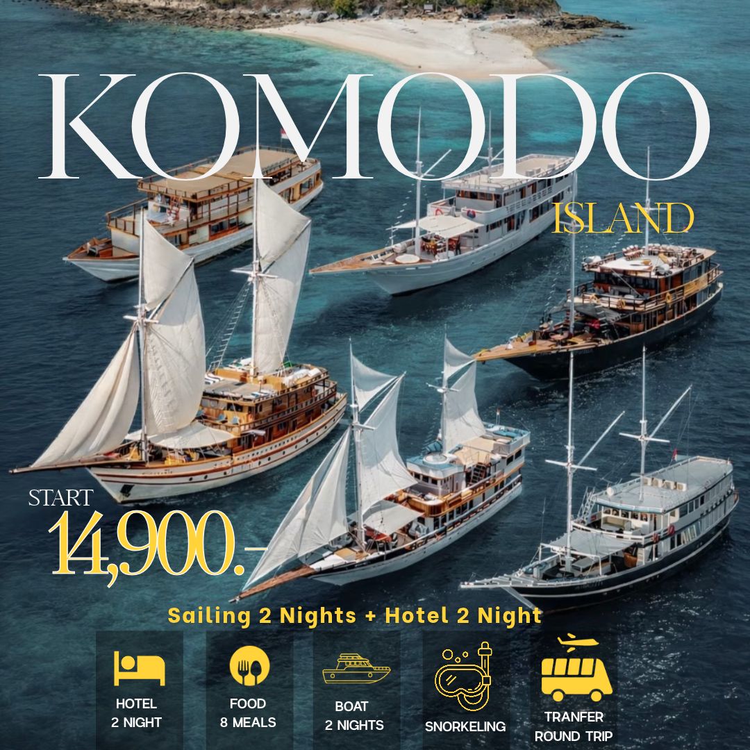 ทัวร์ KOMODO ISLAND ปี 2570 5 วัน 4 คืน นอนเรือ 2 คืน นอนโรงแรม 2 คืน