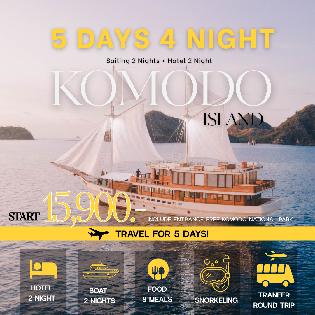 แพ็คเกจ Komodo Island นอนเรือ Delux 2 คืน + โรงแรม 2 คืน ENG