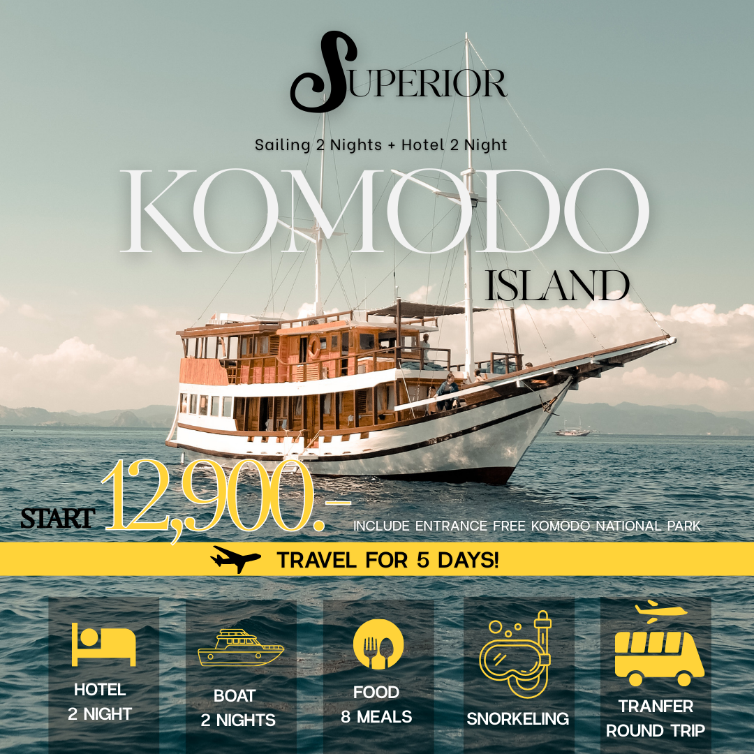 แพ็คเกจ Komodo Island นอนเรือ Superior 2 คืน + โรงแรม 2 คืน