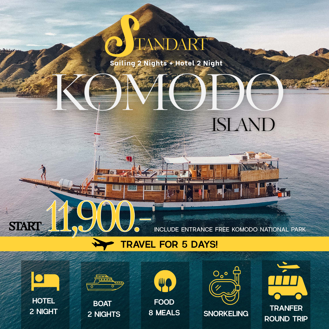 แพ็คเกจ Komodo Island นอนเรือ  Standart 2 คืน + โรงแรม 2 คืน